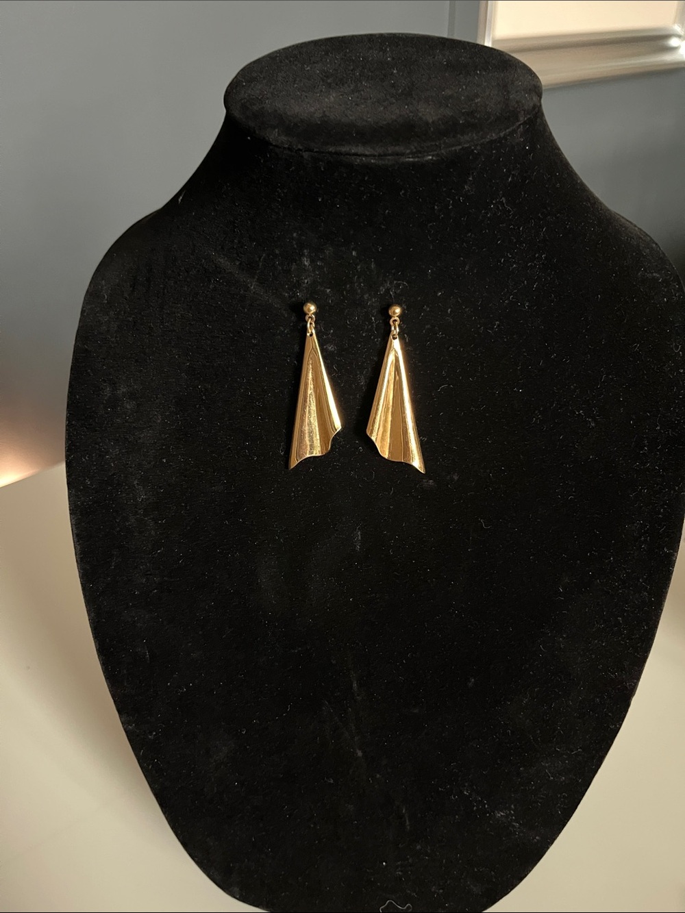 Gold Drape Drop Earrings - Elegant Women's Jewelry